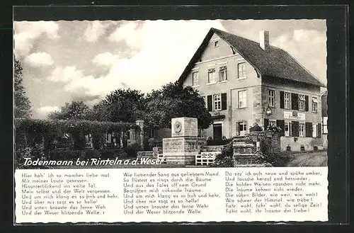 AK Rinteln a.d.Weser, Todenmann, Gasthaus Pension Reese