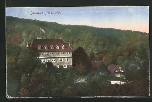 AK Rinteln a.d.Weser, Blick auf Schloss Arensburg