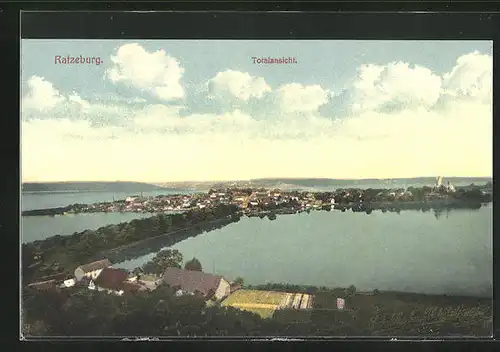 AK Ratzeburg i.L., Totalansicht der Stadt