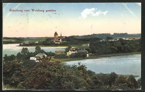 AK Ratzeburg i.L., Stadtansicht vom Weinberg aus