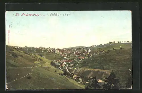 AK St. Andreasberg i. Harz, Blick ins Tal auf den gesamten Ort