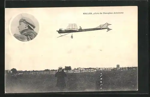 AK Kuller, pilote du Monoplan Antoinette, ein Flugzeug in der Luft