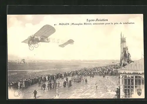 AK Lyon-Aviation, Molon, concourant pour le prix de totalisation, Flugzeug Monoplan Bleriot