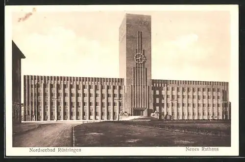 AK Rüstringen, Blick zum neuen Rathaus