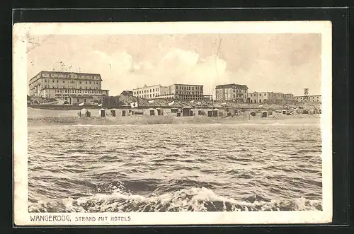 AK Wangeroog, Strand mit Hotels