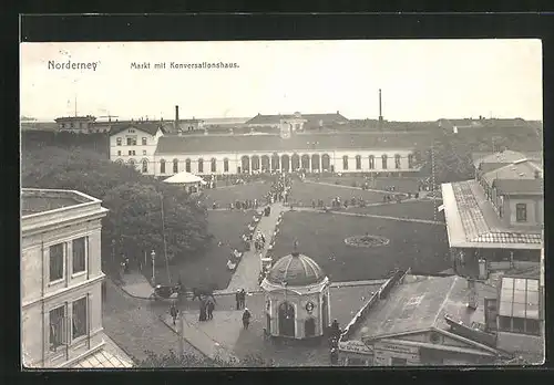 AK Norderney, Markt mit Konversationshaus