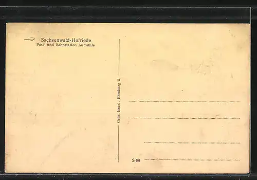 AK Sachsenwald-Hofriede, Post- und Bahnstation Aumühle