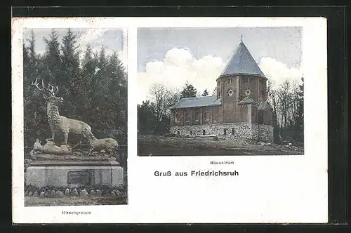 AK Friedrichsruh, Mausoleum und Hirschgruppe