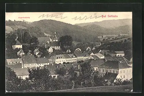 AK Bad Gottleuba, Ortsansicht mit Augustusberg
