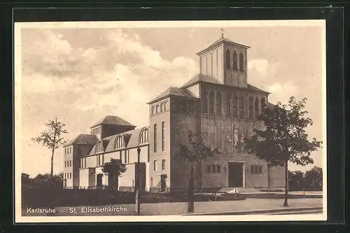 AK Karlsruhe, St. Elisabethkirche
