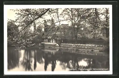 AK Düsseldorf, Fischerhaus am Schwanenspiegel