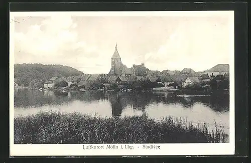 AK Mölln i. Lbg., Stadtsee mit Ortsansicht