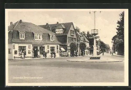 AK Timmendorfer Strand, Stadtmitte mit Geschäften