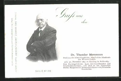 AK Porträtbild von Dr. Theodor Mommsen
