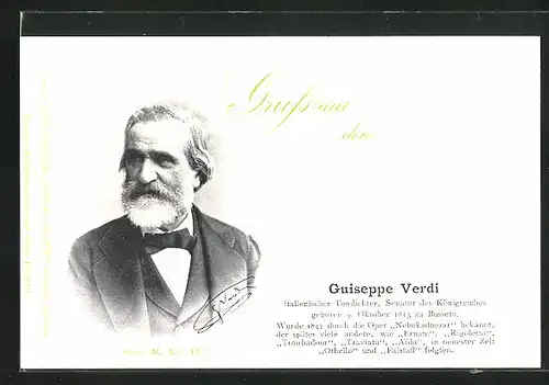 AK Porträtbild von Guiseppe Verdi