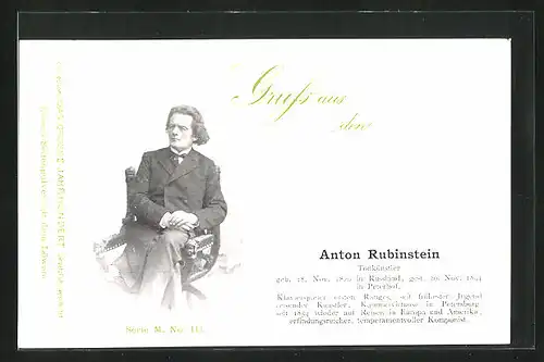 AK Porträtbild von Anton Rubinstein