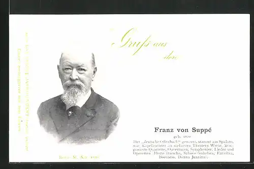 AK Porträtbild von Franz von Suppé