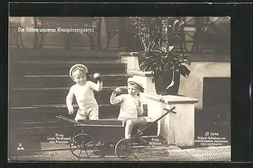 AK Prinz Wilhelm von Preussen, Prinz Louis Ferdinand v. Preussen beim Trainieren