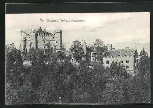 AK Schwangau, Blick auf Schloss Hohenschwangau