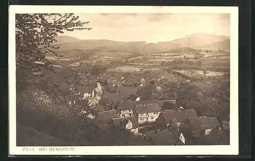 AK Zell, Blick über die Dächer der Stadt