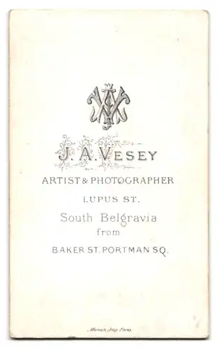 Fotografie J. A. Vesey, London, Lupus Street, ältere Dame mit mürrischem Blick