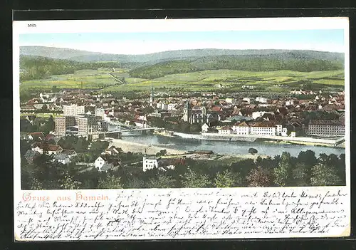 AK Hameln, Blick auf die Stadt