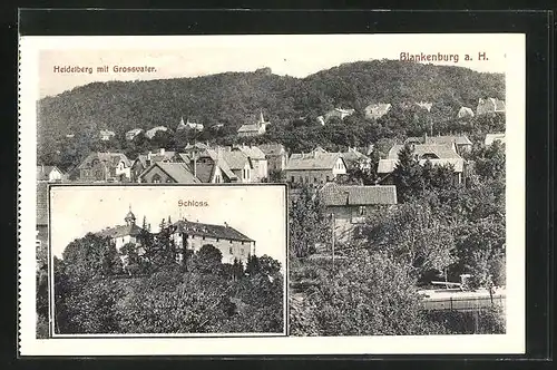 AK Blankenburg a. H., Heidelberg mit Grossvater und Schloss