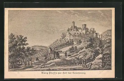 AK Bovenden, Burg Plesse zur Zeit der Bewohnung
