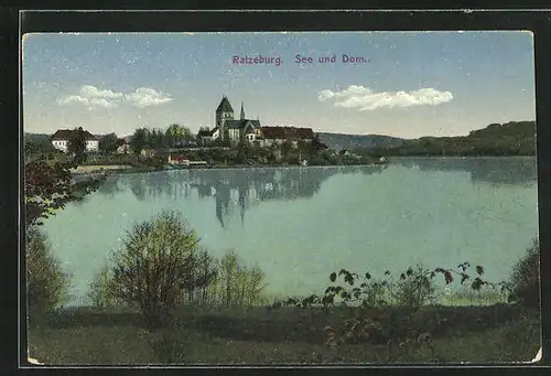 AK Ratzeburg i. Lbg., Blick auf Dom und See