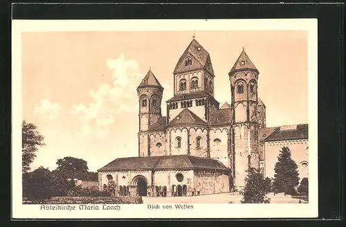 AK Maria Laach, Abteikirche von Westen