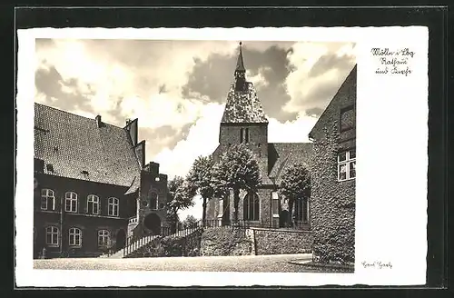 AK Mölln /Lauenburg, Rathaus und Kirche
