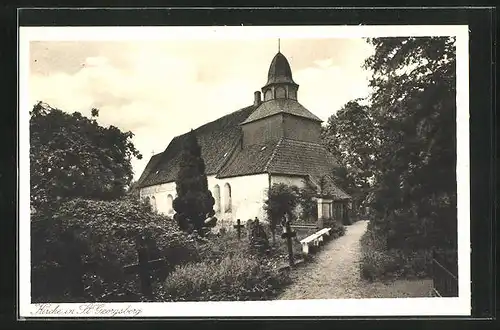 AK St. Georgsberg, Kirche mit Friedhof