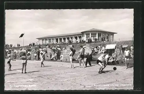 AK Büsum, Liegehalle und Strandkörbe