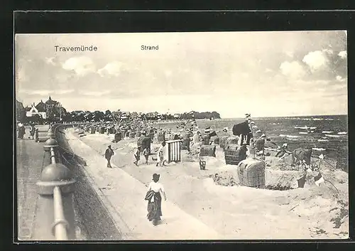 AK Travemünde. Strand mit Strandkörben