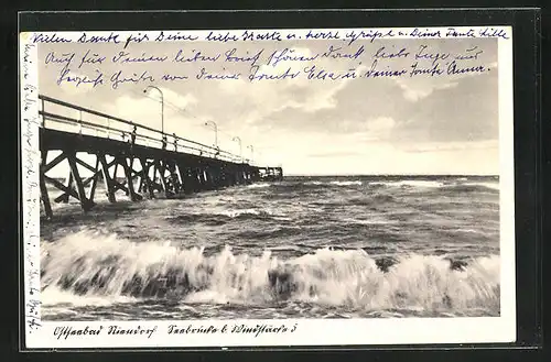 AK Niendorf, Seebrücke bei Windstärke 5