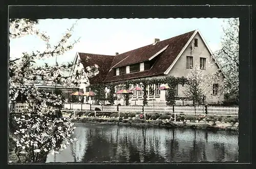 AK Steinkirchen über Stade, Gartenhotel Das Alte Land