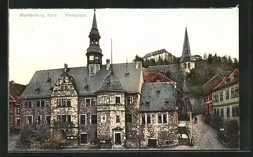 AK Blankenburg /Harz, Marktplatz