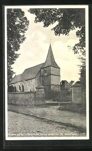 AK Gudow i. Lbg., Historische Kirche, 12. Jhd.
