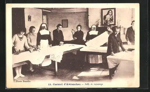 AK Carmel d`Avranches, Salle de repassage, Frauen beim Bügeln