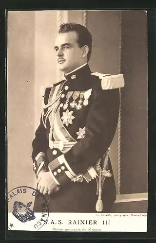 AK S. A. S. Rainier III. von Monaco in Uniform