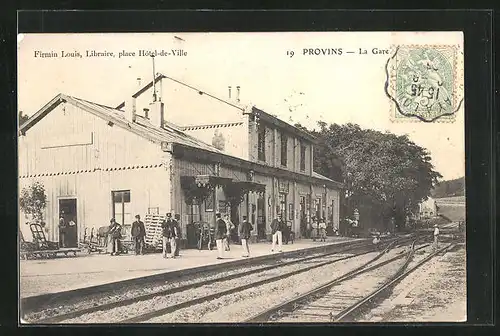 AK Provins, La Gare, Bahnhof