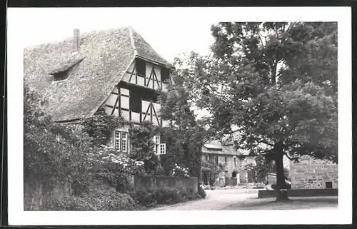 AK Lippoldsberg /Weser, Fachwerkgehöft mit Hof