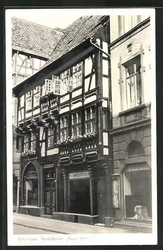 AK Göttingen, Barfüsserstrasse mit Haus Börner