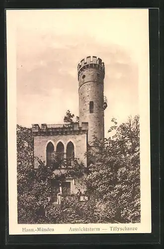 AK Hann.-Münden, Aussichtsturm Tillyschanze