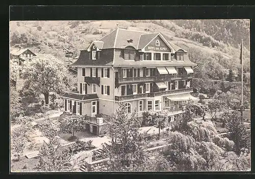 AK Merligen / Thunersee, Hotel des Alpes