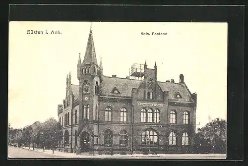 AK Güsten / Anhalt, Kaiserliches Postamt
