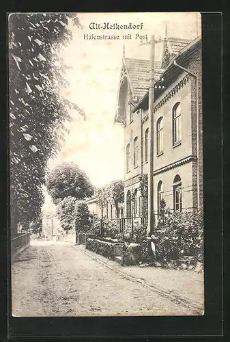 AK Alt-Heikendorf, Hafenstrasse mit Post