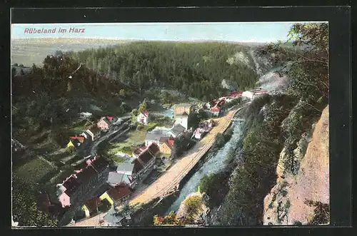 AK Rübeland / Harz, Ortsansicht aus der Vogelschau