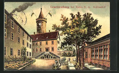 AK Kahla, Leuchtenburg, Schlosshof