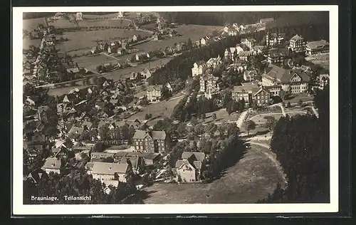 AK Braunlage / Harz, Ortsansicht vom Flugzeug aus gesehen
